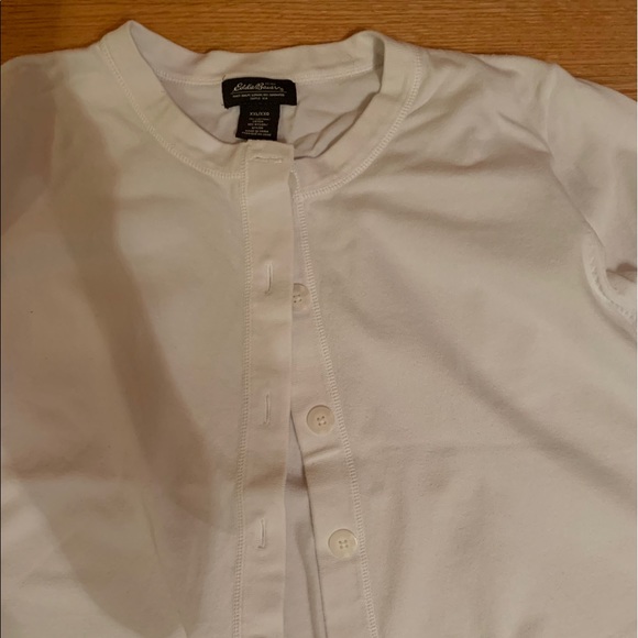 EDDIE BAUER WHITE CARDIGAN - Picture 2 of 5